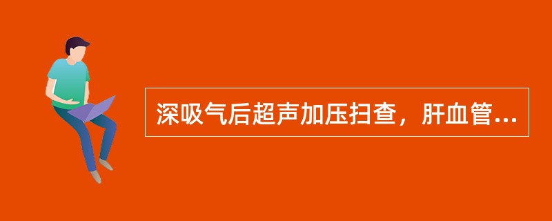 深吸气后超声加压扫查，肝血管瘤不会出现下列哪一项变化（）。