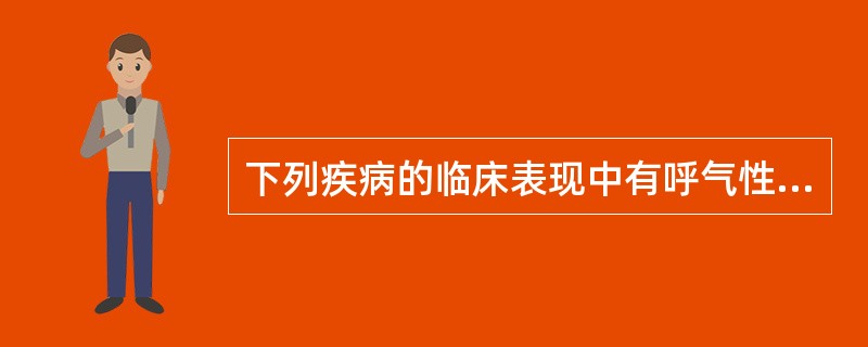 下列疾病的临床表现中有呼气性呼吸困难的是（）。