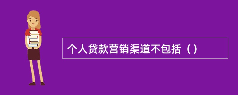 个人贷款营销渠道不包括（）