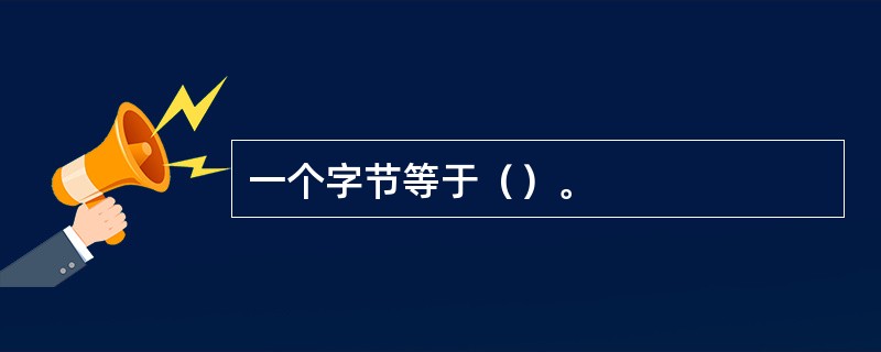 一个字节等于（）。