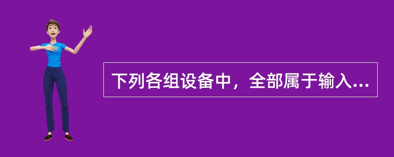 下列各组设备中，全部属于输入设备的是（）。