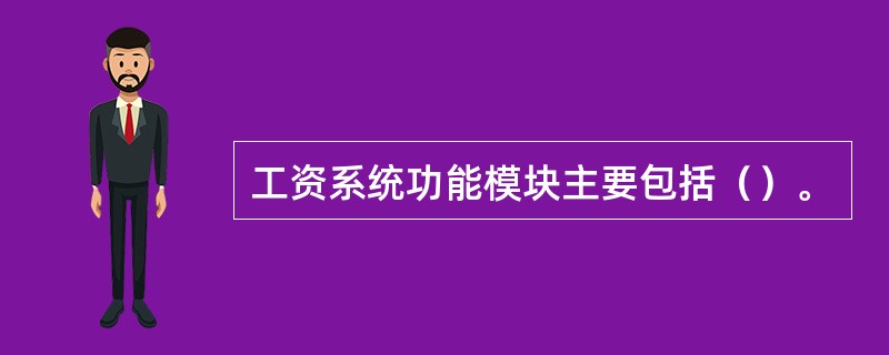 工资系统功能模块主要包括（）。