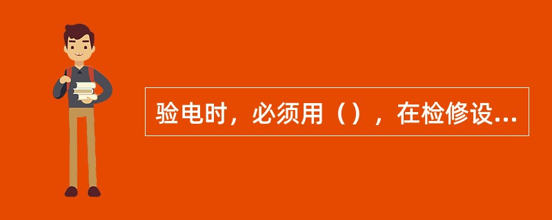 验电时，必须用（），在检修设备（）分别验电。