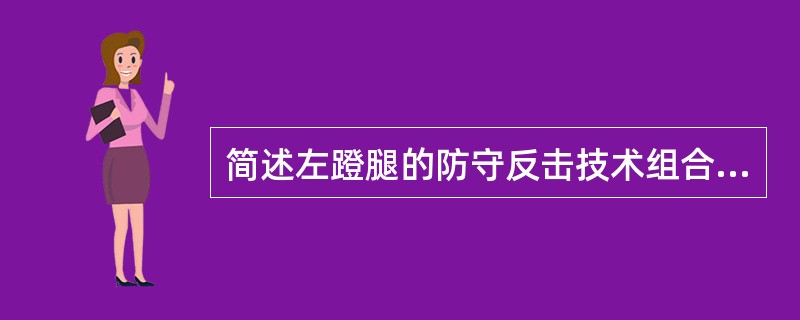 简述左蹬腿的防守反击技术组合有哪些。