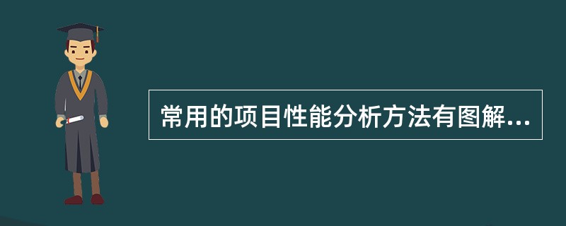 常用的项目性能分析方法有图解控制法，挣值分析法，头脑风暴法等。