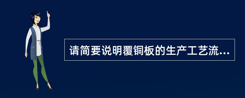 请简要说明覆铜板的生产工艺流程是什么？