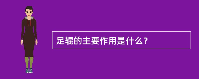 足辊的主要作用是什么？