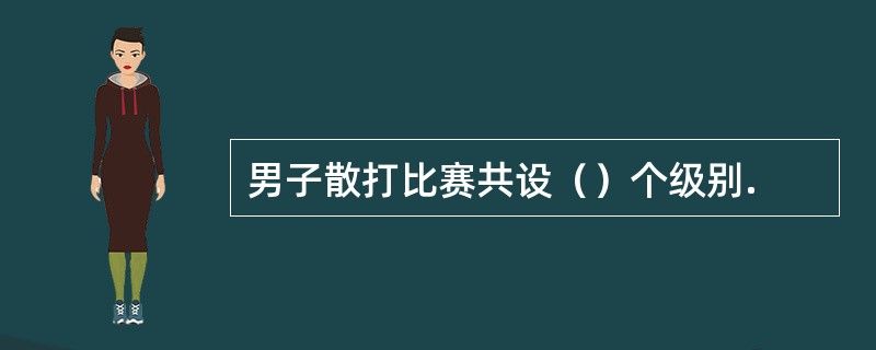 男子散打比赛共设（）个级别.