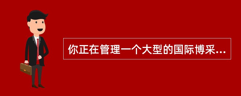 你正在管理一个大型的国际博采项目。你的客户最近赢得了马尔科姆伯德瑞奇奖，因此他特