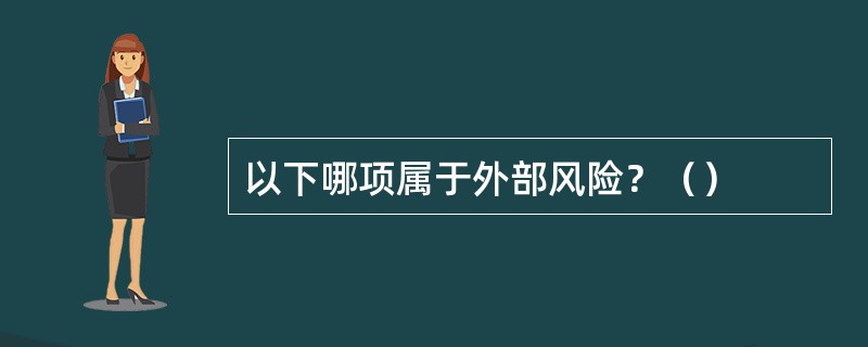 以下哪项属于外部风险？（）
