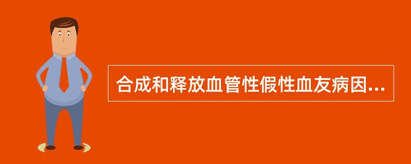 合成和释放血管性假性血友病因子（vWF）的是（）。