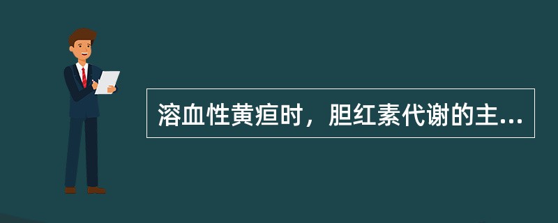 溶血性黄疸时，胆红素代谢的主要特点是（）