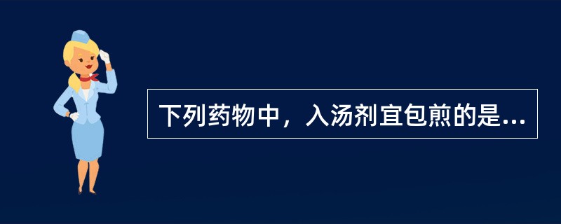 下列药物中，入汤剂宜包煎的是（）