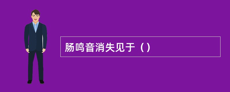 肠鸣音消失见于（）