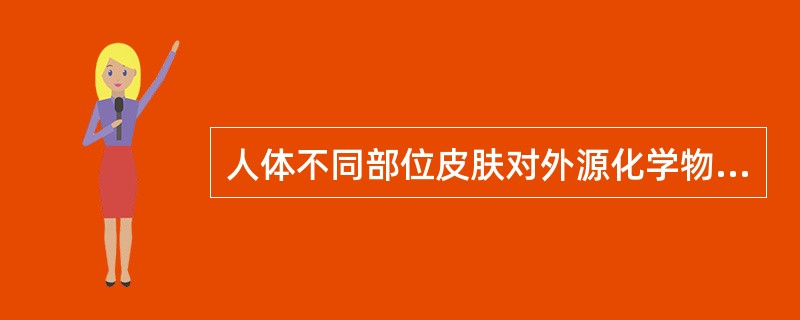 人体不同部位皮肤对外源化学物质的通透性不同，以下皮肤通透性最高的部位是（）