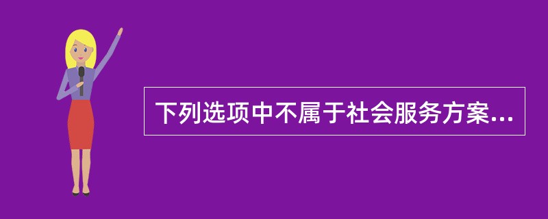 下列选项中不属于社会服务方案的策划阶段的是()。