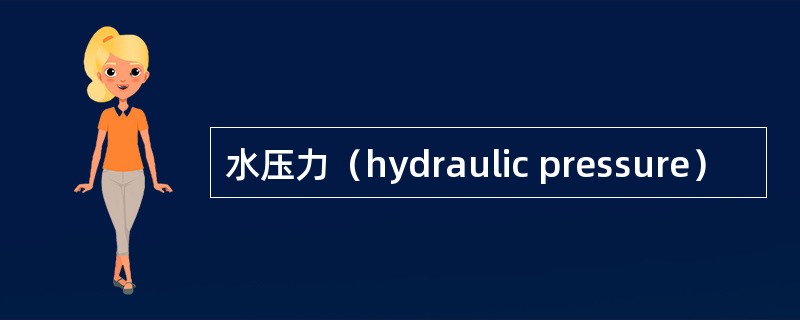 水压力（hydraulic pressure）