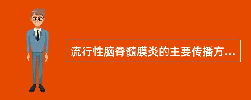 流行性脑脊髓膜炎的主要传播方式是（）。