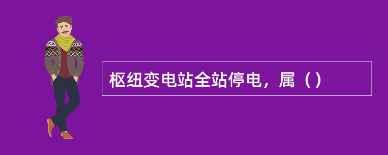 枢纽变电站全站停电，属（）