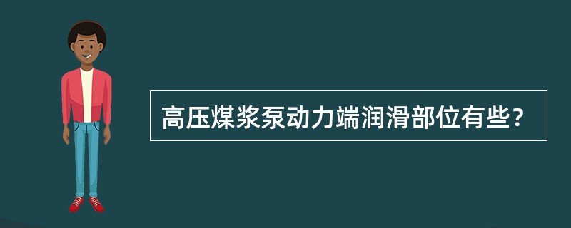 高压煤浆泵动力端润滑部位有些？