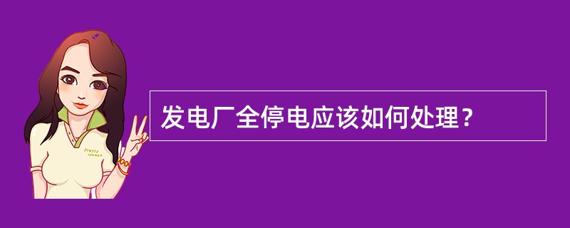 发电厂全停电应该如何处理？