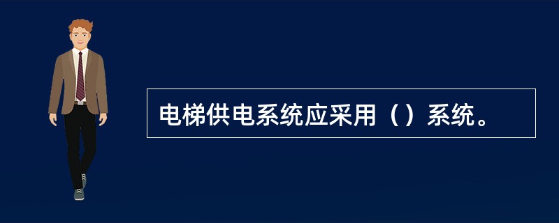 电梯供电系统应采用（）系统。