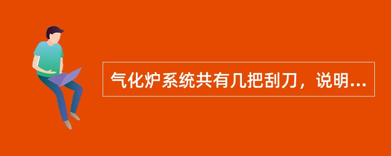 气化炉系统共有几把刮刀，说明安装部位和作用？