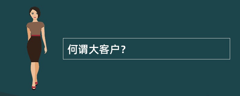 何谓大客户？