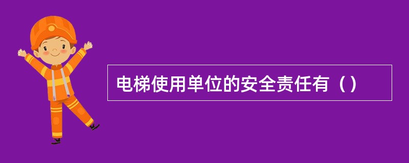 电梯使用单位的安全责任有（）