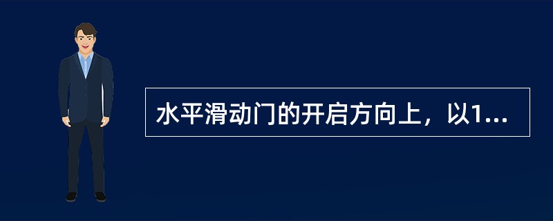 水平滑动门的开启方向上，以150N的力施加在一个最不利点上时，中分门间隙不得大于