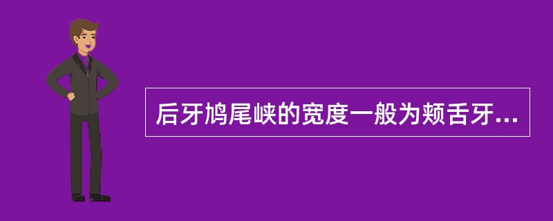 后牙鸠尾峡的宽度一般为颊舌牙尖间距的１/4一1/3，主要是为了（）