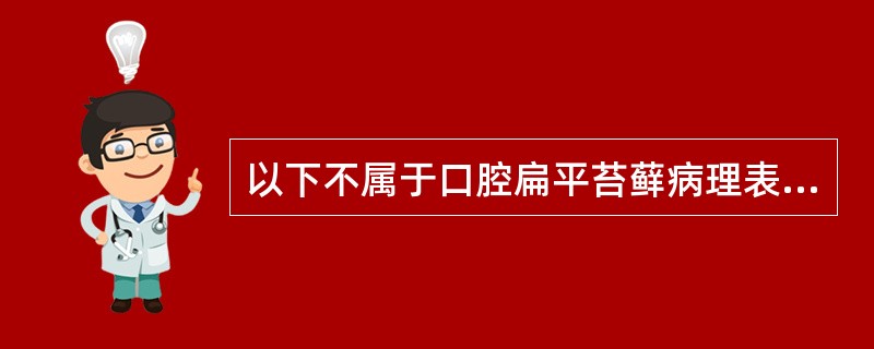 以下不属于口腔扁平苔藓病理表现的是（）