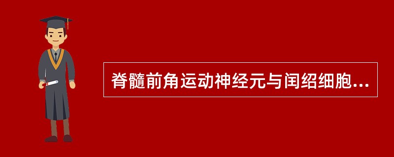 脊髓前角运动神经元与闰绍细胞构成的抑制称突触前抑制