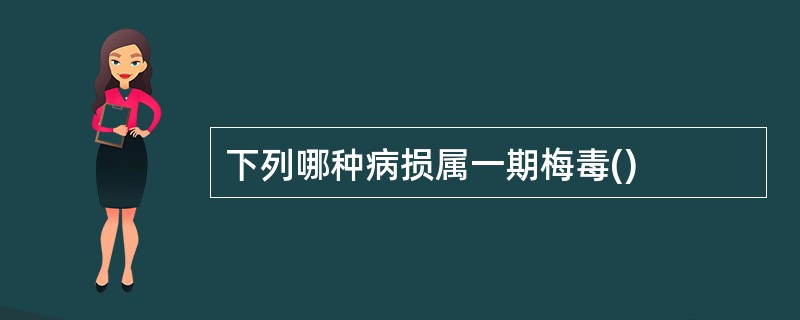 下列哪种病损属一期梅毒()