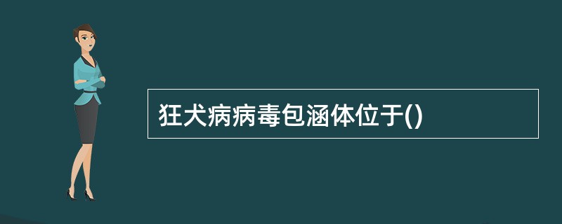 狂犬病病毒包涵体位于()