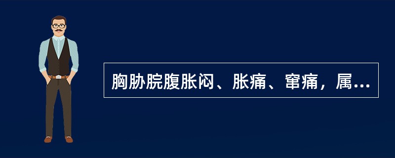 胸胁脘腹胀闷、胀痛、窜痛，属于（）