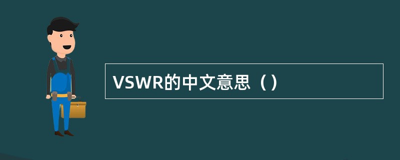 VSWR的中文意思（）