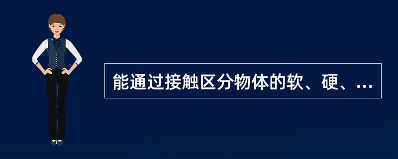 能通过接触区分物体的软、硬、冷、热等属性（）