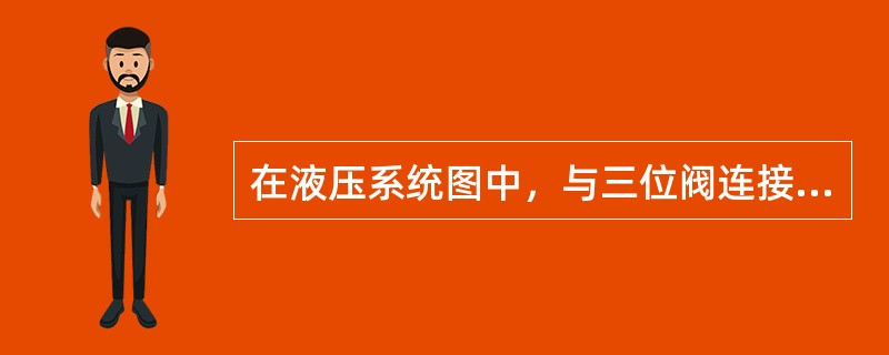 在液压系统图中，与三位阀连接的油路一般应画在换向阀符号的（）位置上。