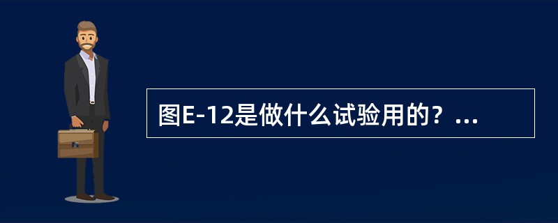 图E-12是做什么试验用的？并写出各元件名称。