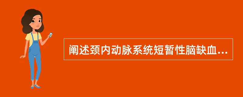 阐述颈内动脉系统短暂性脑缺血发作的临床表现。