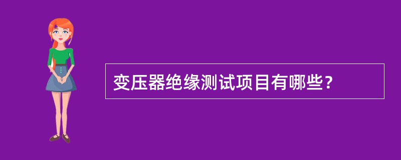 变压器绝缘测试项目有哪些？