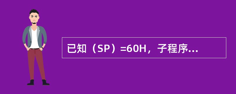 已知（SP）=60H，子程序DELAY的首地址为1878H，现执行位于1123H