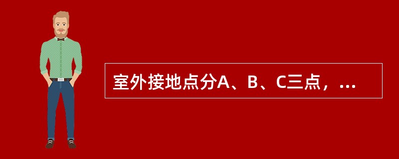 室外接地点分A、B、C三点，A点接地点可以在在距室外馈线头（）cm处.