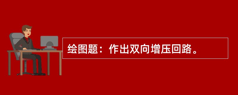 绘图题：作出双向增压回路。
