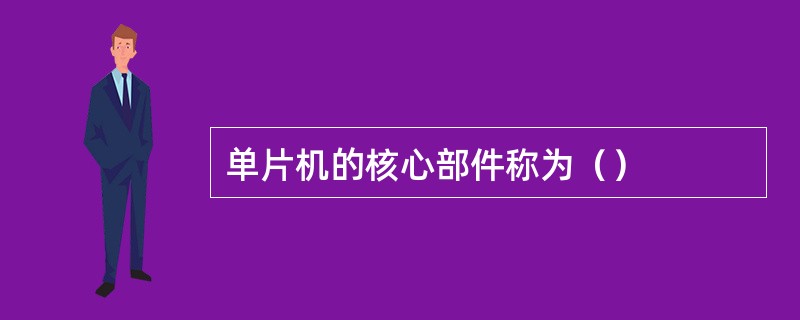 单片机的核心部件称为（）