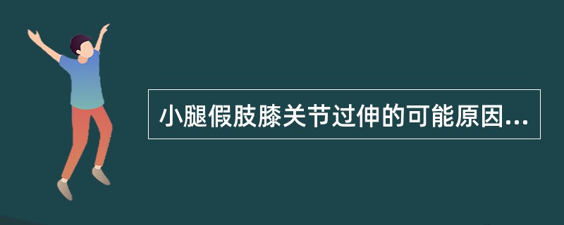 小腿假肢膝关节过伸的可能原因是（）