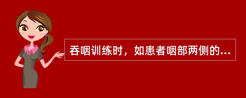 吞咽训练时，如患者咽部两侧的梨状隐窝易滞留食物时，应采用下述哪项训练（）