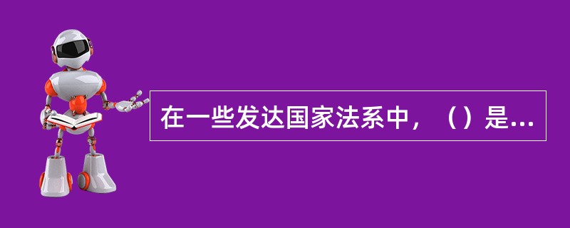 在一些发达国家法系中，（）是一种重要的法源。