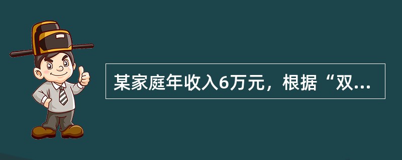 某家庭年收入6万元，根据“双十法则”，该家庭的保额和保费应分别为（）。